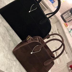 Suede structured tote