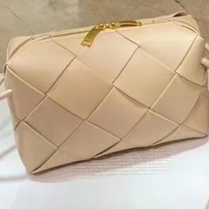 Leather woven crossbody - camera
